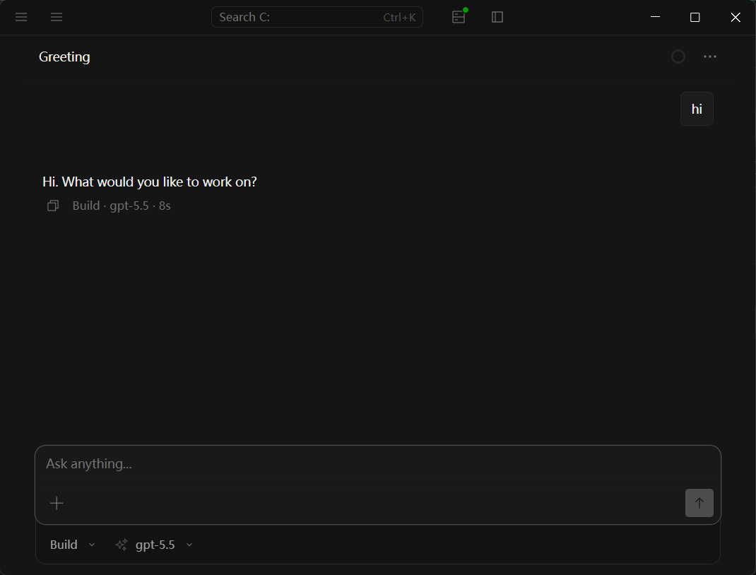 OpenCode model reply